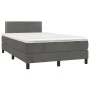 Box spring bed with dark gray velvet mattress 120x190 cm by vidaXL, Beds and slatted bases - Ref: Foro24-3269832, Price: 387,...