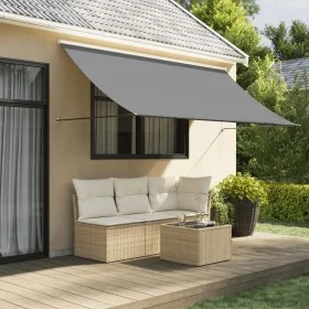 Anthracite gray fabric and steel retractable awning 300x150 cm by vidaXL, Awnings - Ref: Foro24-368754, Price: 59,82 €, Disco...