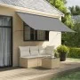Anthrazitgraue einziehbare Markise aus Stoff und Stahl, 300 x 150 cm von vidaXL, Markisen - Ref: Foro24-368754, Preis: 63,54 ...