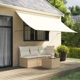 Einziehbare Markise aus Stoff und cremefarbenem Stahl, 300 x 150 cm von vidaXL, Markisen - Ref: Foro24-368761, Preis: 62,27 €...