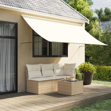 Einziehbare Markise aus Stoff und cremefarbenem Stahl, 300 x 150 cm von vidaXL, Markisen - Ref: Foro24-368761, Preis: 69,33 €...