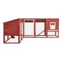 Outdoor hutch with red and white fir wood runner by vidaXL, Cages and habitats for small animals - Ref: Foro24-170875, Price:...