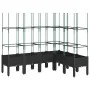 Planter with black PP trellis 160x120x142.5 cm by vidaXL, Pots and planters - Ref: Foro24-367968, Price: 121,94 €, Discount: %