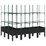 Planter with black PP trellis 160x120x142.5 cm by vidaXL, Pots and planters - Ref: Foro24-367968, Price: 121,94 €, Discount: %