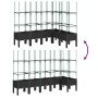 Planter with black PP trellis 160x120x142.5 cm by vidaXL, Pots and planters - Ref: Foro24-367968, Price: 123,77 €, Discount: %