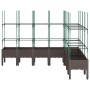 Planter with brown PP trellis 200x160x142.5 cm by vidaXL, Pots and planters - Ref: Foro24-367975, Price: 129,64 €, Discount: %