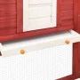 Outdoor hutch with red and white fir wood runner by vidaXL, Cages and habitats for small animals - Ref: Foro24-170875, Price:...