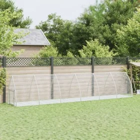 Jaula para conejos acero galvanizado plateado 600x105x120 cm de vidaXL, Jaulas y habitáculos para animales pequeños - Ref: Fo...