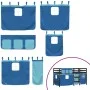 High bed for children with blue pine wood curtains 80x200 cm by vidaXL, Beds and slatted bases - Ref: Foro24-3283815, Price: ...