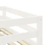 Hochbett für Kinder mit Vorhängen aus schwarz-weißem Kiefernholz, 90 x 200 cm von vidaXL, Betten und Lattenroste - Ref: Foro2...
