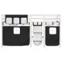 Cama alta niños con cortinas madera pino blanco negro 90x190 cm de vidaXL, Camas y somieres - Ref: Foro24-3283829, Precio: 20...