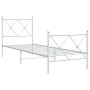 Metallbettgestell mit Kopf- und Fußteil weiß 75x190 cm von vidaXL, Betten und Lattenroste - Ref: Foro24-376559, Preis: 65,57 ...