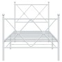 Metallbettgestell mit Kopf- und Fußteil weiß 75x190 cm von vidaXL, Betten und Lattenroste - Ref: Foro24-376559, Preis: 65,57 ...