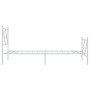 Metal bed frame with headboard and footboard white 75x190 cm by vidaXL, Beds and slatted bases - Ref: Foro24-376559, Price: 6...