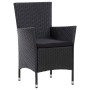 Set de comedor de jardín 5 pzas y cojines ratán sintético negro by vidaXL, Garden sets - Ref: Foro24-46025, Price: 423,26 €, ...
