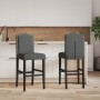 Hohe Hocker, 2 Stück, massives Gummiholz und Stoff von vidaXL, Küchenhocker - Ref: Foro24-4006208, Preis: 113,39 €, Rabatt: %
