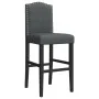 High stools 2 pcs solid rubber wood and fabric by vidaXL, Kitchen stools - Ref: Foro24-4006208, Price: 111,40 €, Discount: %