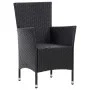 Set de comedor de jardín 5 pzas y cojines ratán sintético negro by vidaXL, Garden sets - Ref: Foro24-46025, Price: 401,14 €, ...