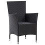 Set de comedor de jardín 5 pzas y cojines ratán sintético negro by vidaXL, Garden sets - Ref: Foro24-46025, Price: 423,26 €, ...