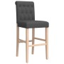 High stools 2 pcs solid rubber wood and fabric by vidaXL, Kitchen stools - Ref: Foro24-4006215, Price: 141,86 €, Discount: %
