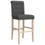 High stools 2 pcs solid rubber wood and fabric by vidaXL, Kitchen stools - Ref: Foro24-4006215, Price: 140,20 €, Discount: %