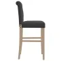 High stools 2 pcs solid rubber wood and fabric by vidaXL, Kitchen stools - Ref: Foro24-4006215, Price: 140,20 €, Discount: %