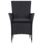 Set de comedor de jardín 5 pzas y cojines ratán sintético negro by vidaXL, Garden sets - Ref: Foro24-46025, Price: 423,26 €, ...