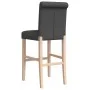 High stools 2 pcs solid rubber wood and fabric by vidaXL, Kitchen stools - Ref: Foro24-4006215, Price: 140,20 €, Discount: %