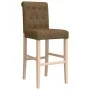 Taburetes altos 2 uds madera maciza de caucho y tela de vidaXL, Taburetes de cocina - Ref: Foro24-4006220, Precio: 113,87 €, ...