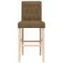 Taburetes altos 2 uds madera maciza de caucho y tela de vidaXL, Taburetes de cocina - Ref: Foro24-4006220, Precio: 113,87 €, ...