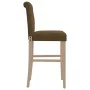 Taburetes altos 2 uds madera maciza de caucho y tela de vidaXL, Taburetes de cocina - Ref: Foro24-4006220, Precio: 113,87 €, ...