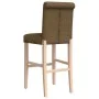 Taburetes altos 2 uds madera maciza de caucho y tela de vidaXL, Taburetes de cocina - Ref: Foro24-4006220, Precio: 113,87 €, ...