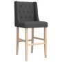 High stools 2 pcs solid rubber wood and fabric by vidaXL, Kitchen stools - Ref: Foro24-4006222, Price: 106,17 €, Discount: %