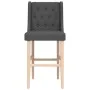 High stools 2 pcs solid rubber wood and fabric by vidaXL, Kitchen stools - Ref: Foro24-4006222, Price: 106,17 €, Discount: %
