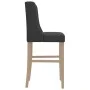 High stools 2 pcs solid rubber wood and fabric by vidaXL, Kitchen stools - Ref: Foro24-4006222, Price: 106,17 €, Discount: %