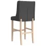 High stools 2 pcs solid rubber wood and fabric by vidaXL, Kitchen stools - Ref: Foro24-4006222, Price: 106,17 €, Discount: %