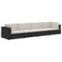 4-piece garden sofa set and black synthetic rattan cushions by vidaXL, Garden sets - Ref: Foro24-47268, Price: 322,44 €, Disc...