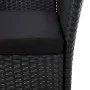 Set de comedor de jardín 5 pzas y cojines ratán sintético negro by vidaXL, Garden sets - Ref: Foro24-46025, Price: 401,14 €, ...