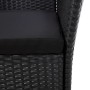 Set de comedor de jardín 5 pzas y cojines ratán sintético negro by vidaXL, Garden sets - Ref: Foro24-46025, Price: 423,26 €, ...