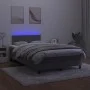 Boxspringbett mit Matratze und dunkelgrauem LED-Samt 120x190 cm von vidaXL, Betten und Lattenroste - Ref: Foro24-3270148, Pre...