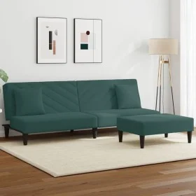 Dark green velvet 2-piece sofa set with cushions by vidaXL, Sofas - Ref: Foro24-3216264, Price: 304,94 €, Discount: %