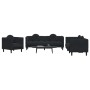 3-piece black velvet sofa set with cushions by vidaXL, Sofas - Ref: Foro24-3209252, Price: 798,61 €, Discount: %