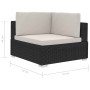 4-teilige Gartensofagarnitur und schwarze synthetische Rattankissen von vidaXL, Gartensets - Ref: Foro24-47268, Preis: 306,60...