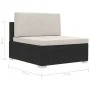 4-piece garden sofa set and black synthetic rattan cushions by vidaXL, Garden sets - Ref: Foro24-47268, Price: 322,44 €, Disc...