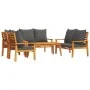 5-piece garden furniture set with solid acacia wood cushions by vidaXL, Garden sets - Ref: Foro24-3211802, Price: 547,86 €, D...