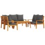 5-teiliges Gartenmöbel-Set mit Kissen aus massivem Akazienholz von vidaXL, Gartensets - Ref: Foro24-3211802, Preis: 572,79 €,...