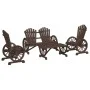 Juego de muebles de jardín 4 piezas madera maciza de abeto de vidaXL, Conjuntos de jardín - Ref: Foro24-3207126, Precio: 470,...