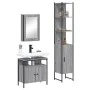 Set de muebles de baño 3 pzas madera contrachapada gris sonoma de vidaXL, Muebles de baño - Ref: Foro24-3214798, Precio: 179,...