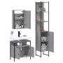 Set de muebles de baño 3 pzas madera contrachapada gris sonoma