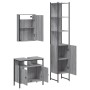 Set de muebles de baño 3 pzas madera contrachapada gris sonoma